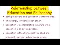Relationship between Philosophy and Education | Foundations of Education