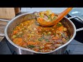 Einfache und dicke Suppe mit Kalbfleisch und Gemüse! Leckeres Suppenrezept, das jeder lieben wird!