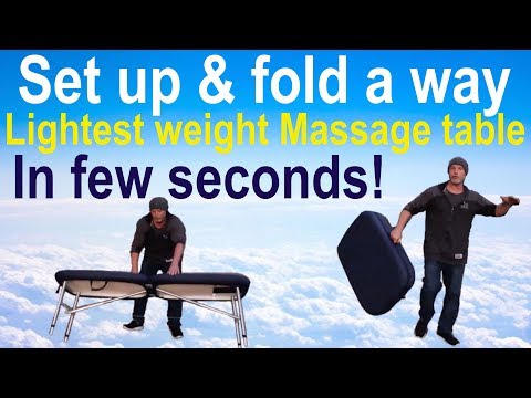 How to set up and fold world lightest weight Meridian Atmosphere massage table 7kg