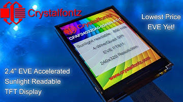 Super Bright 🤓 2.4" Sunlight Readable 😎 EVE Accelerated 🙀 TFT Display