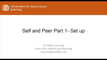 Self and Peer Evaluation - INSTRUCTOR Instructions - Part 1 of 2