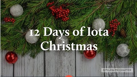 12 Days of Iota Christmas - Epsilon Psi