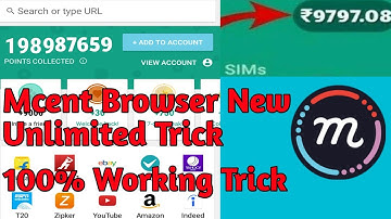Mcent Browser New Unlimited Trick Earn Unlimited Points