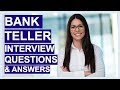 Bank teller interview questions and answers