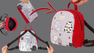 How to sew a small backpack easily - diy backpack!