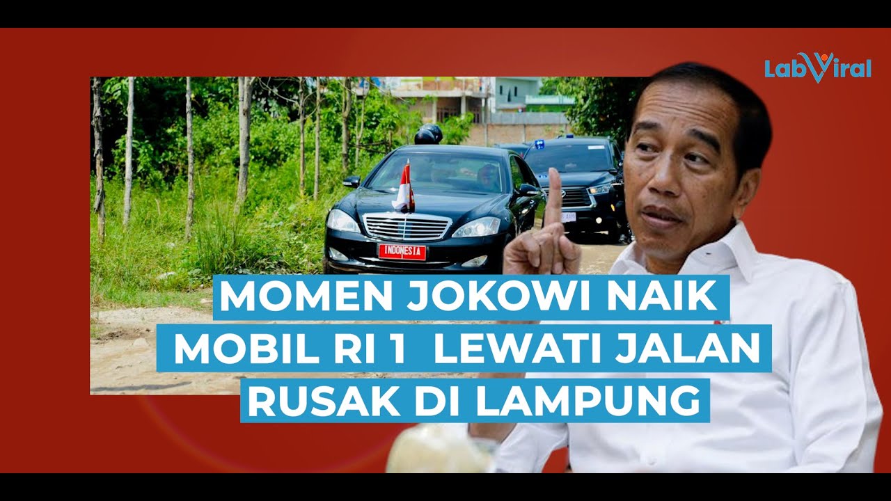 Heboh Video Jokowi Naik Mobil RI 1 Lewati Jalan Rusak di Lampung