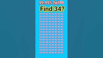 Find 34 in this puzzle Only smart can get it how many 34 you got #ytshorts #youtubeshorts #fyp