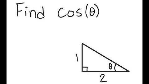 Right Triangle Trigonometry: Find cos (𝜃) for the given right triangle