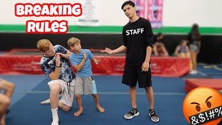 BREAKING ALL THE RULES AT A GYMNASTICS GYM!!