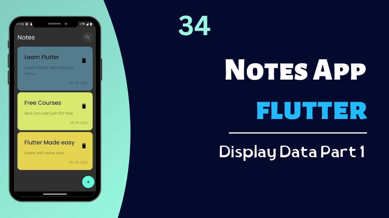 Flutter Build Notes App With Hive - Display Data part two - YouTube