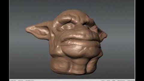 Mudbox 2010 timelapse demo. "Mangalore Bust Sketch. 5th Element alien"