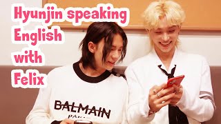 Hyunjin speaking English with Felix Resimi