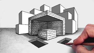 How to Draw in TWO POINT PERSPECTIVE? | Practice Exercise for BEGINNERS | Step by Step