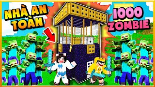 MR VỊT XÂY NHÀ AN TOÀN SIÊU NHỎ CHỐNG 1000 ZOMBIE TẤN CÔNG TRONG MCPC*PHÁO ĐÀI GIẾT ZOMBIE MINECRAFT