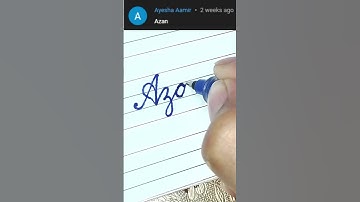 Azan - Beautiful name in Cursive writing | Cursive writing for beginners | #shorts