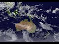 BOM Weather | AHI IR (Ch13) Blue Marble 2km AUS equirect | 2025-06 Timelapse | IDE00405