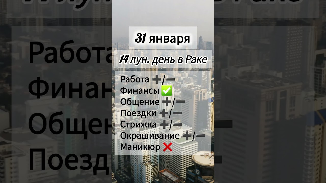 Гороскоп дня 31 января 2026 года, лунный день