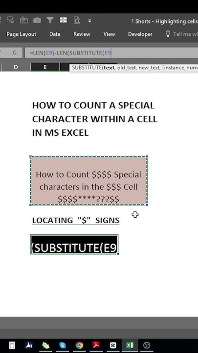 how-to-count-special-characters-in-the-cell-in-ms-excel-tutorial