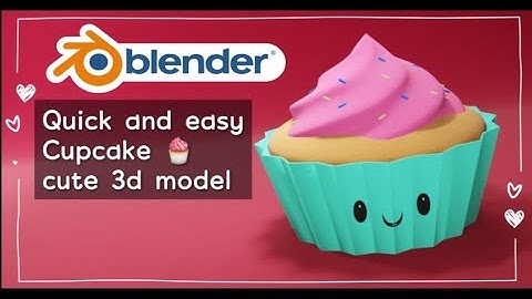 How to make Cupcake Cute 3d model in blender within minutes | Blender Tutorial for beginners