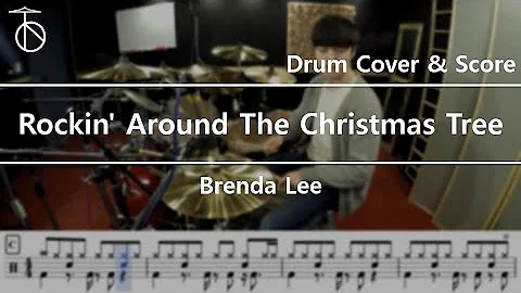 Brenda Lee - Rockin' Around The Christmas Tree Drum Cover,Drum Sheet,Score,Tutorial.Lesson