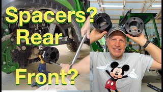 John Deere 1025R:  Spacers, The Final Front&Rear