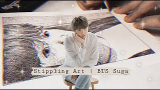 Drawing Bts Suga 방탄소년단 슈가 - Stippling Art