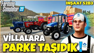 YENİ YAPILAN VİLLALAR İÇİN PARKE TAŞIDIK | #farming #agritechnica #fs22 @ragnarvebaris #fs22inşaat