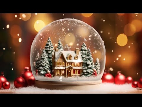 24/7 Classical Music Winter Snow Globe Magical Snowing Village House Relaxing Instrumental Songs