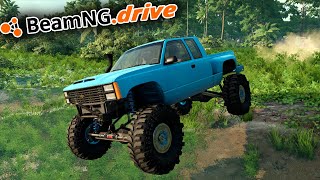 1500HP TURBO BIG BLOCK TRUCKS JUMPING DANGEROUS RIVERS!!  - BeamNG.drive MP