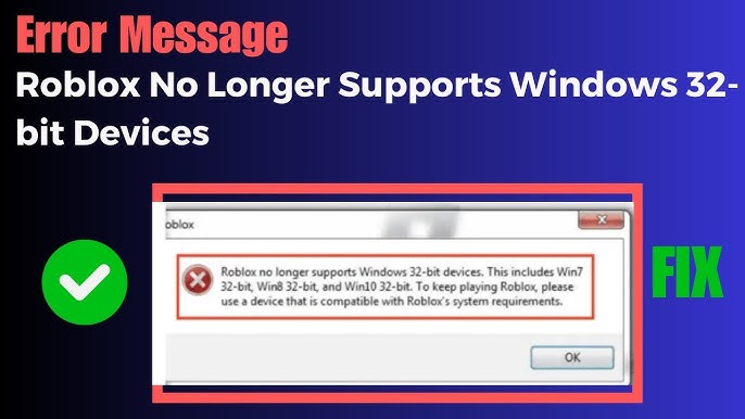Fixing Roblox No Longer Supporting 32-bit Windows 7 (2023 Easy Fix) 