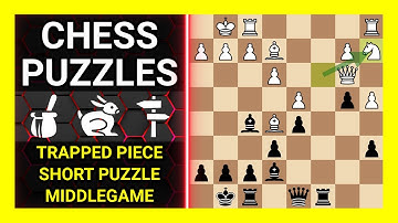 Chess Puzzles to Practice. Themes: Trapped piece, Short puzzle, Middlegame. Learn Chess
