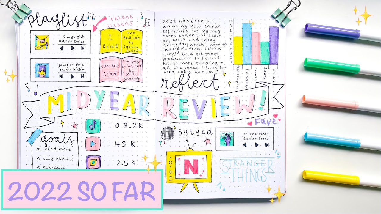 Bullet journal mid year review 📖 YouTube