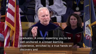 Dean McLellan addresses graduates at USU's 2017 Graduate Commencement