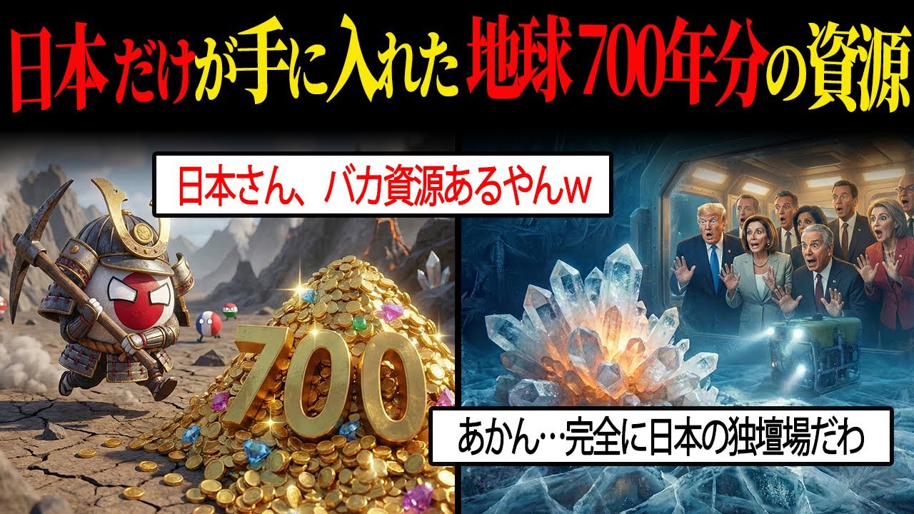 【海外の反応】日本、資源貧乏のフリして「資源モンスター」でした。