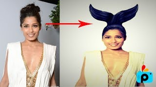 How To Get Mermaid HairStyle For Girls - Change To HairStyle in Picsart screenshot 2