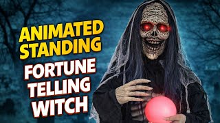 Animated Standing Fortune Telling Witch | Unboxing, Setup & Demo | Aroma Halloween 2024