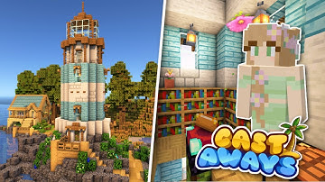 I Built the Perfect Beachy Lighthouse ✨ | Minecraft Castaways SMP | Ep 2
