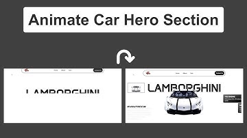 How To Animate Car Hero Section in React 19 + Tailwind v4 — Slide, Fade & Pop FX