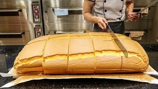 Cutting a Huge Original Jiggly Cake