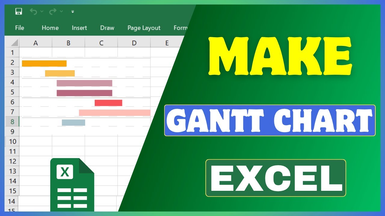 How To Make Gantt Chart In Excel | Build A Gantt Chart In Excel - YouTube
