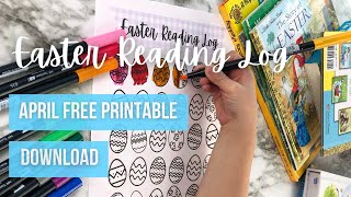 Easter Reading Log For April Free Printable
