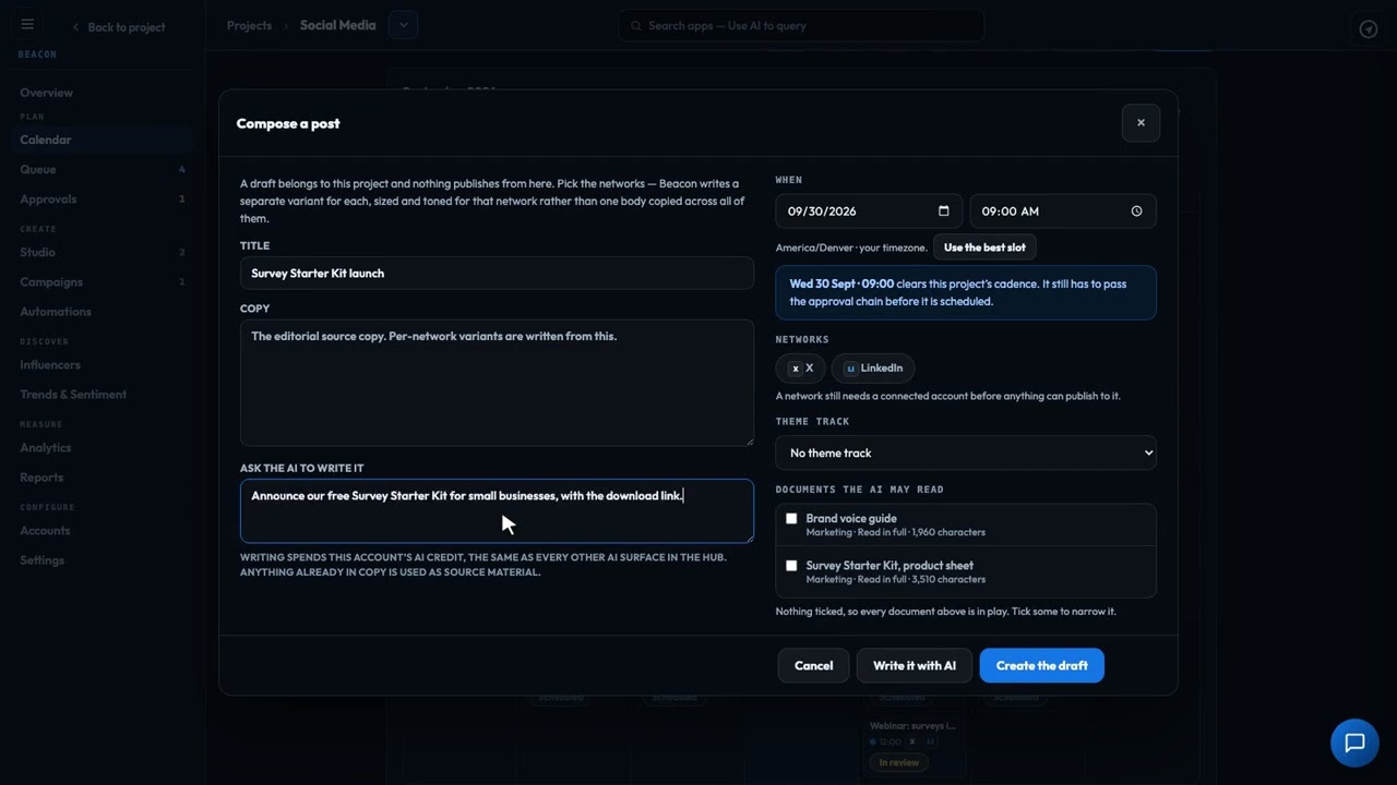 Video thumbnail: Beacon: Plan and Publish Social Posts