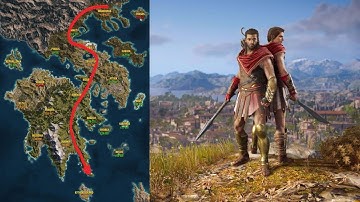 Walk Across The Map | Timelapse | Assassins Creed Odyssey | 4K60