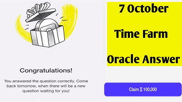 7 October Time Fram Oracle Of Time Answer | Time Fram Daily Combo #timeframe #oracle