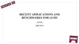 Llms Applications And Benchmarks Arxiv 231023