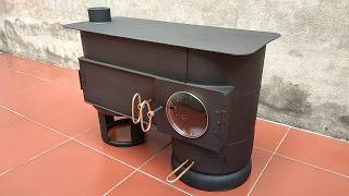 2-in-1 wood-burning stove and oven