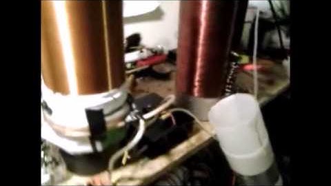 Resonance phenomena with Tesla Coils (Overunity device) #1