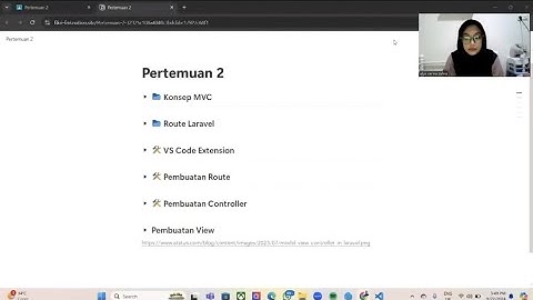 Pertemuan 2 - Konsep MVC dan Pembuatan Route