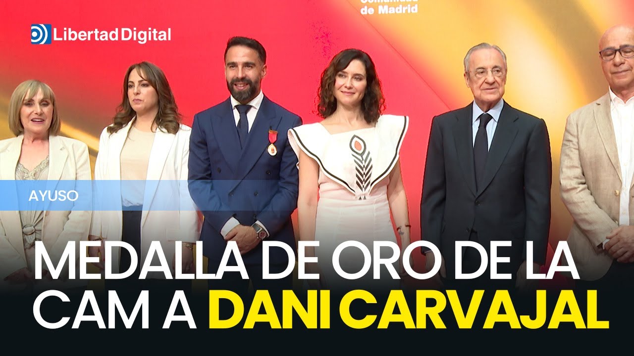 Ayuso entrega la Medalla de Oro de la Comunidad de Madrid a Dani ...