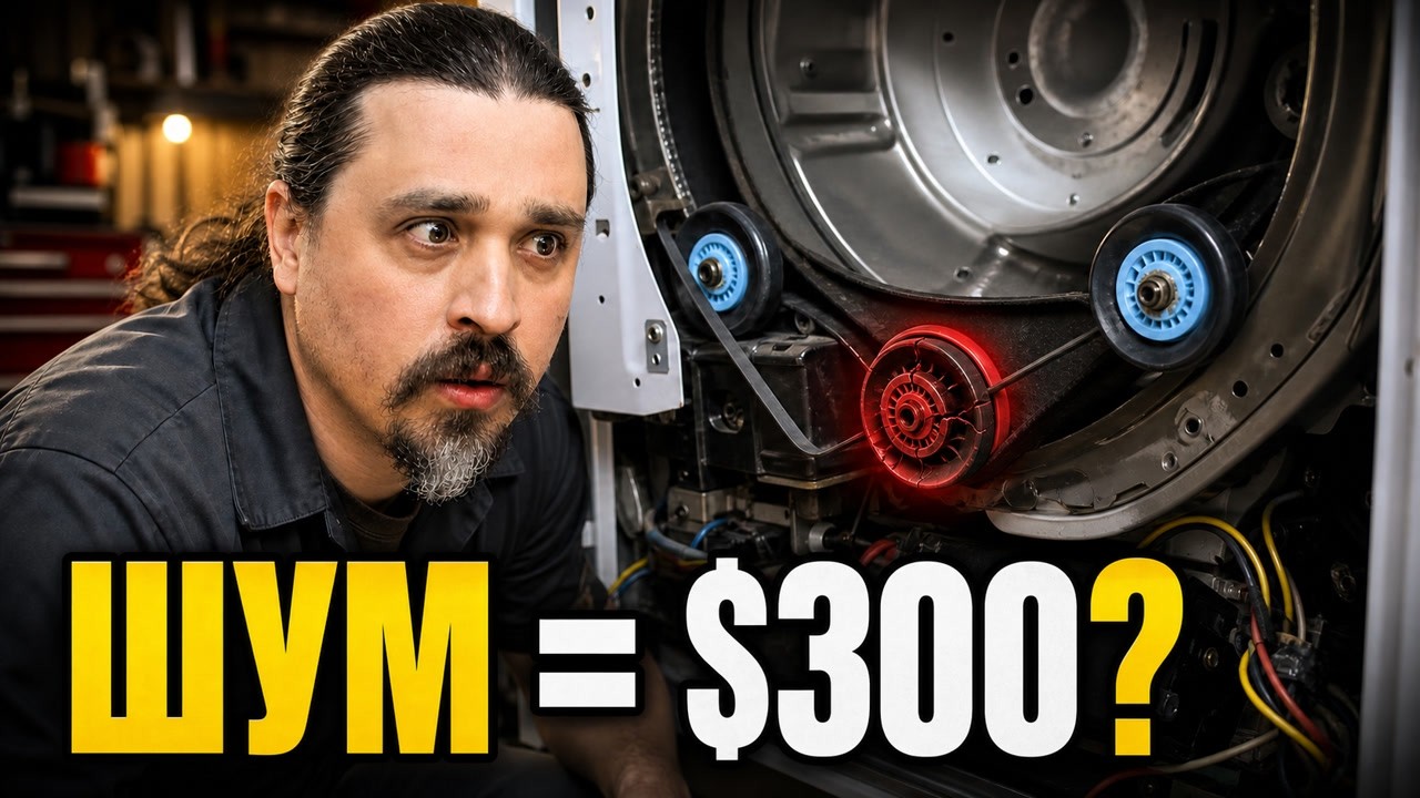 $300 за шум в dryer: rollers, motor или idler pulley?